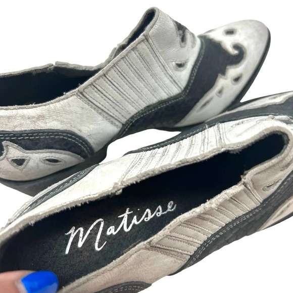 Matisse Steely Leather Ankle Boot White & Black Size 8.5 - Picture 9 of 10